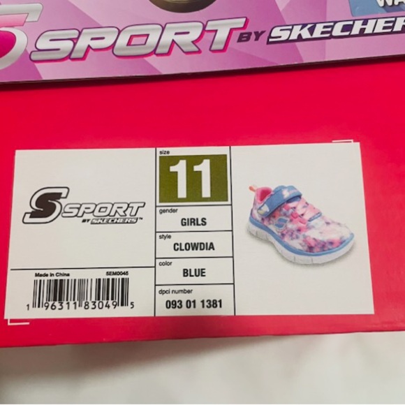 S Sport By Skechers Girls' Clowdia Performance Sneakers Blue - Picture 6 of 6